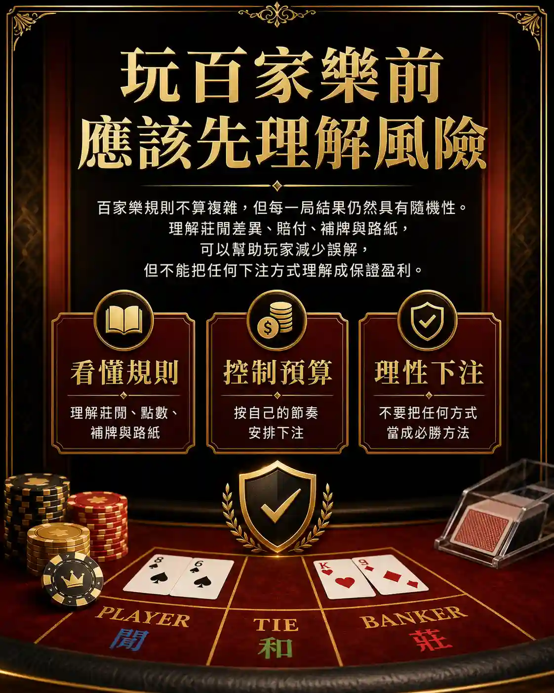百家樂理性下注風險提醒預算控制圖解